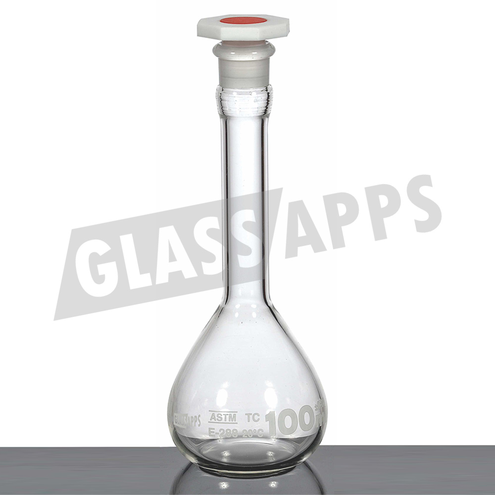 Volumetric Flask Class A Unserialized With Polyethylene Stopper Astm Glassapps 7843